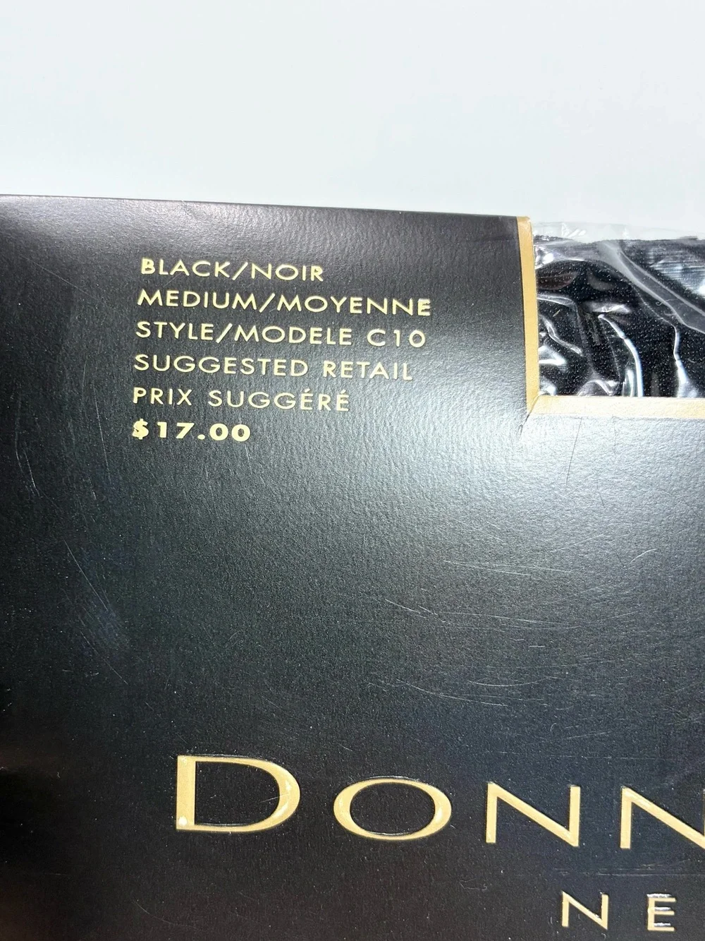 1997 Donna Karan USA MADE Essential Toners Ultra Sheer Pantyhose Black M Vintage
